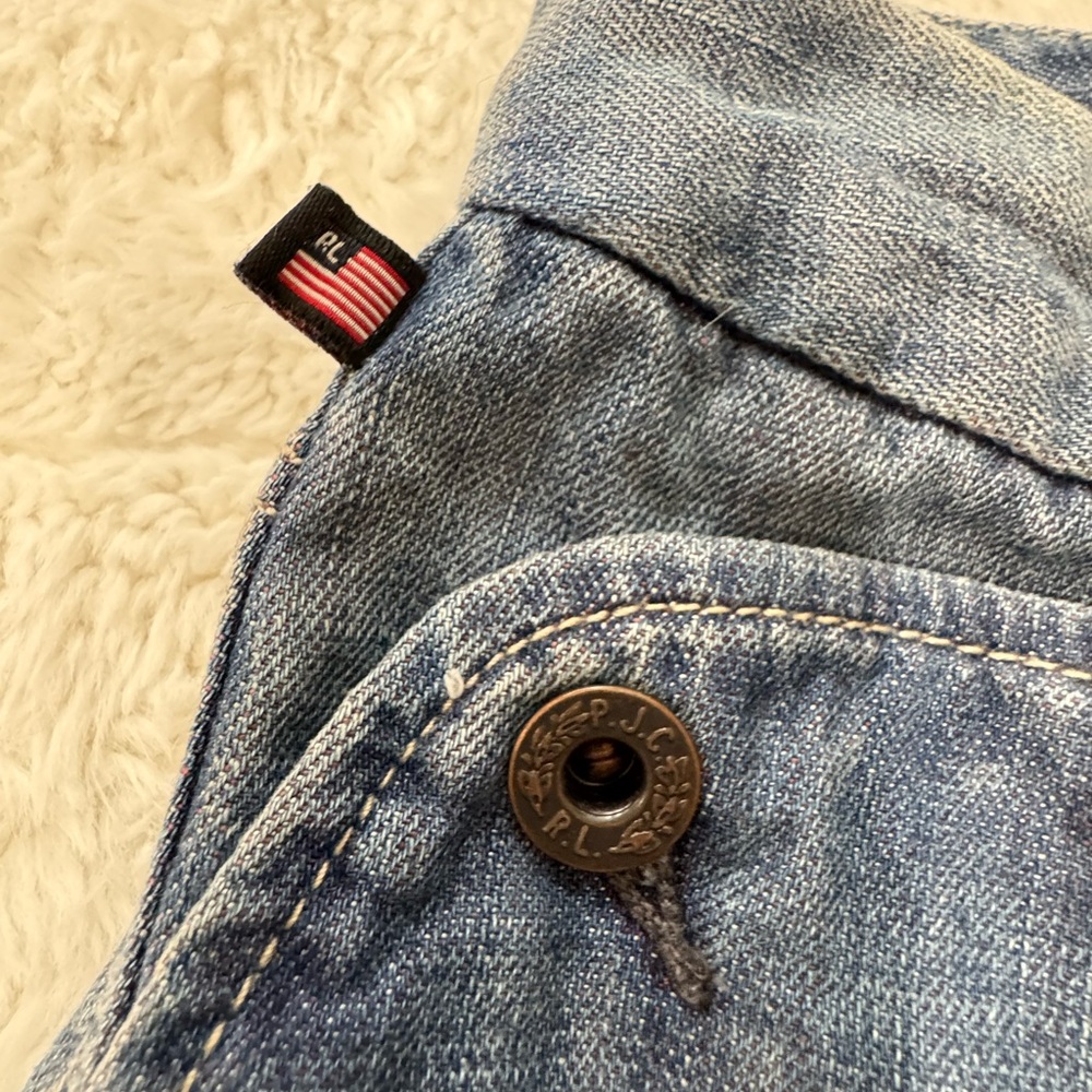 Polo Jeans Co. Ralph Lauren Y2K Vintage Blue Denim Mini Skirt - Picture 5 of 5
